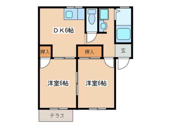 ＫＭＹコ－ポⅡの物件間取画像